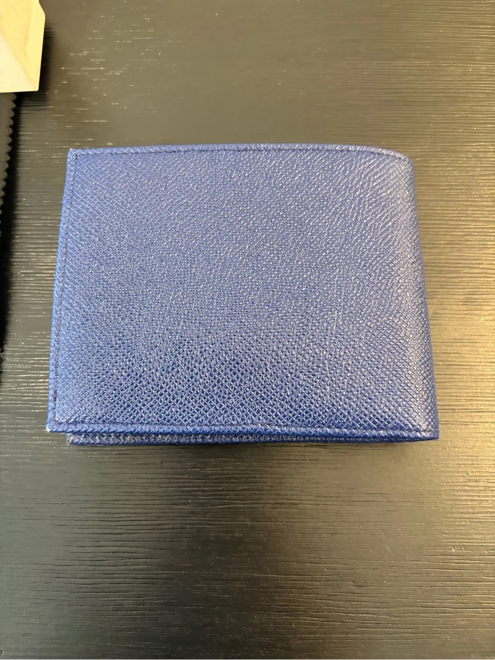Dolce & Gabbana Blue Textured Leather Bifold Wallet